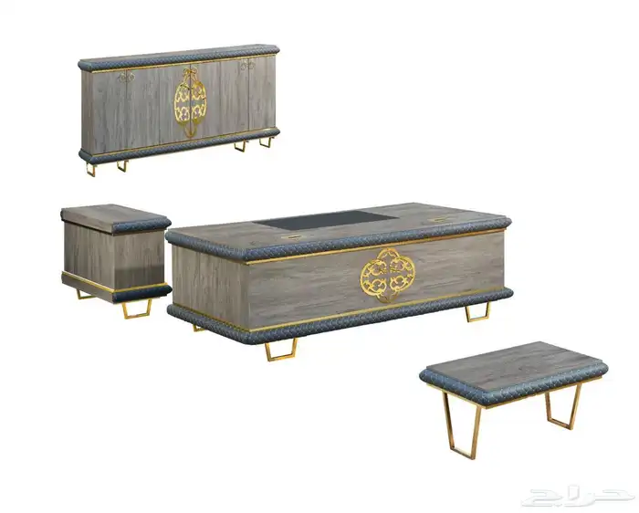 office furniture جديد طقم مكتب مدير و مكاتب كامل مع كراسي 29