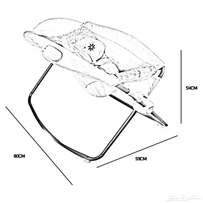 جلاسة وسرير للمواليد - كرسي هزاز للاطفال الرضع بتصميم مميز 5