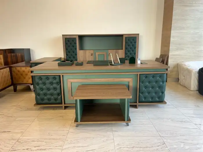 office furniture جديد طقم مكتب مدير و مكاتب كامل مع كراسي 27