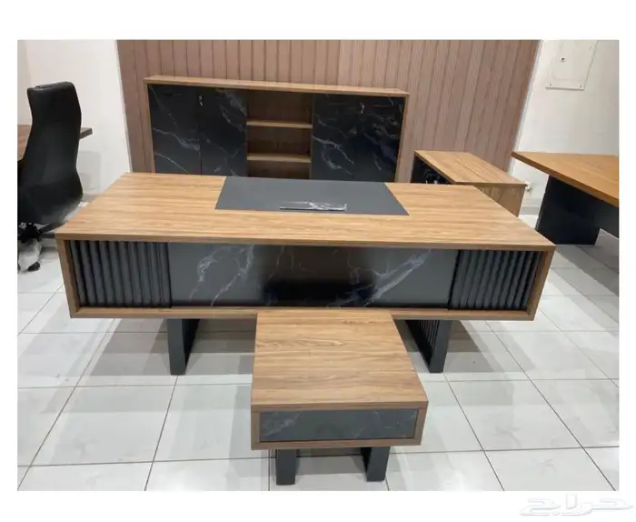office furniture جديد طقم مكتب مدير و مكاتب كامل مع كراسي 14