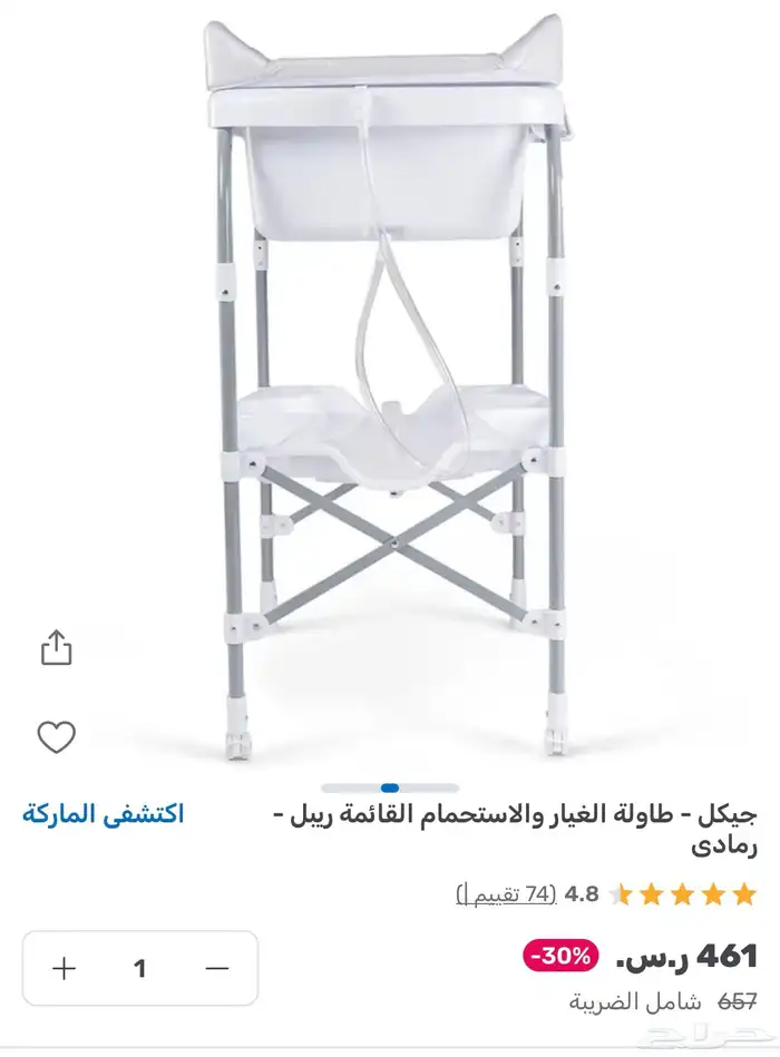 طاولة الاستحمام والتغيير للاطفال لحديثي الولادة ماركة جيكل 4