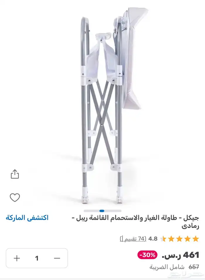 طاولة الاستحمام والتغيير للاطفال لحديثي الولادة ماركة جيكل 2