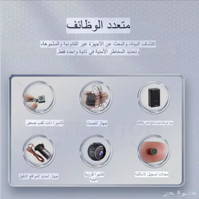 جهاز كشف الكاميرات وأجهزة التتبع الذكي 2
