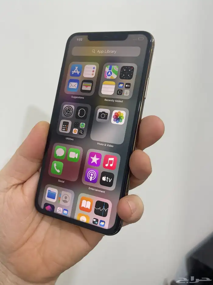 ايفون 11 بروماكس 256 ذهبي بطاريه 100 0