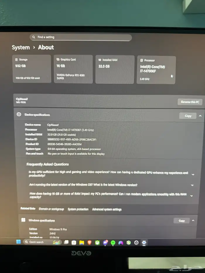متوفر) pc 4080 super- بيسي 4080 سوبر 4
