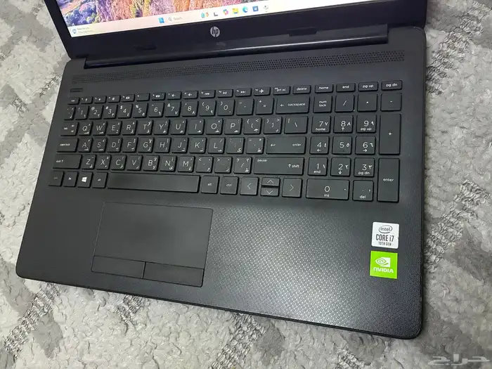 لابتوب إتش بي الجيل العاشر معالج core i7 مع شاحن اصلي 8