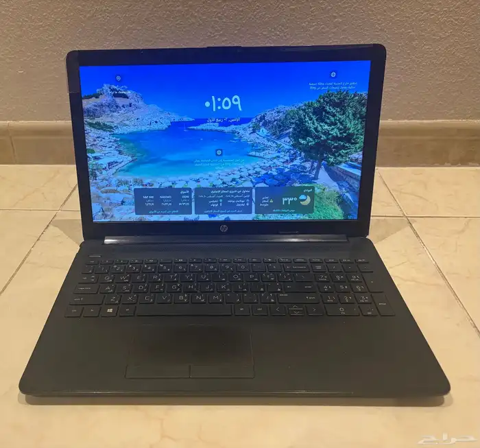 لابتوب من نوع hp اسود للبيع 0