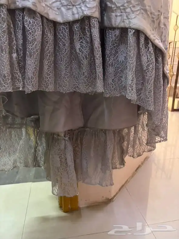 فستان فضي سهره 3