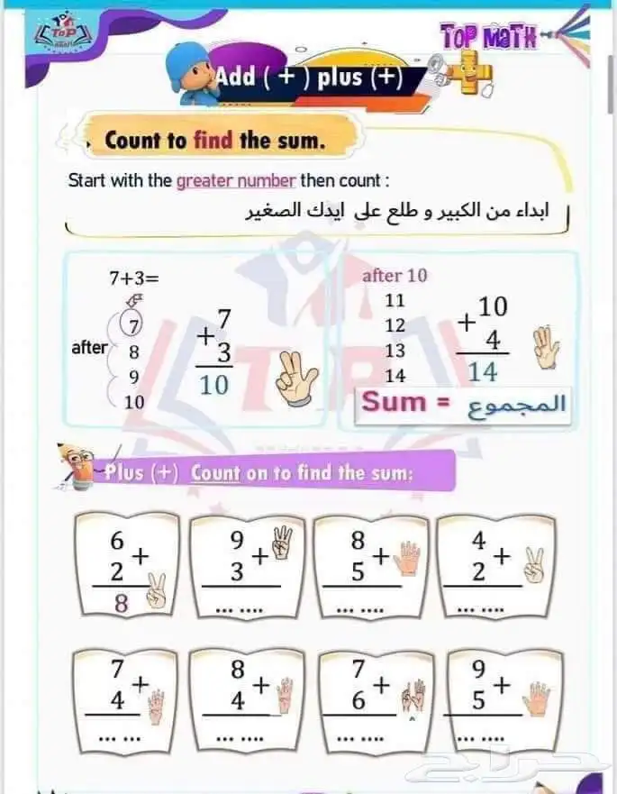 معلمة تأسيس انجليش ولغتي ورياضيات 2