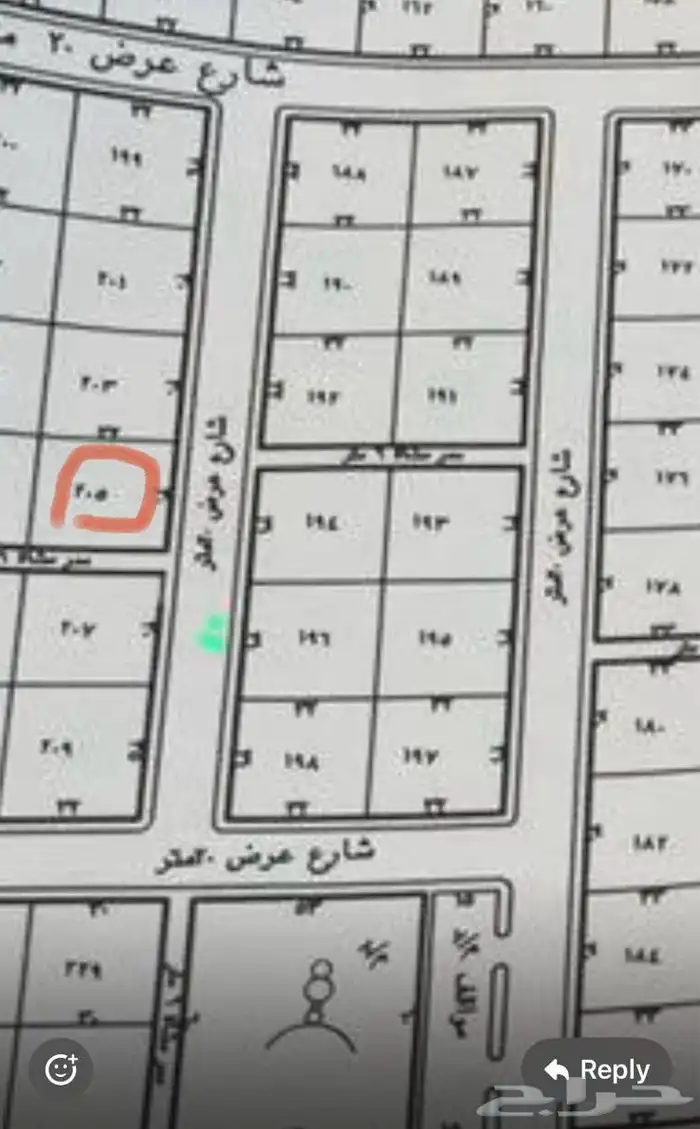 أرض سكنية   حريملاء   مساحة   960 م 1
