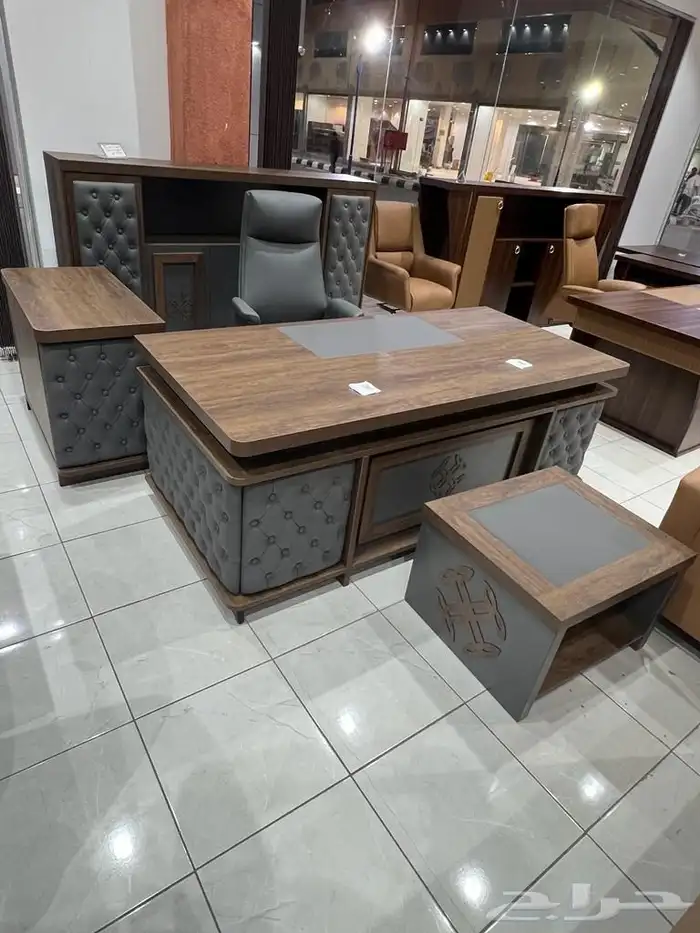office furniture جديد طقم مكتب مدير و مكاتب كامل مع كراسي 6