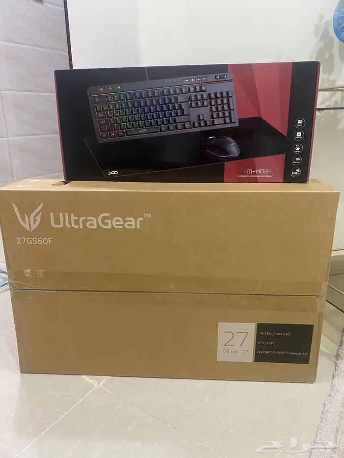شاشة LG UltraGear   كيبورد   جديدة   27 بوصة   180Hz   HDR10 0