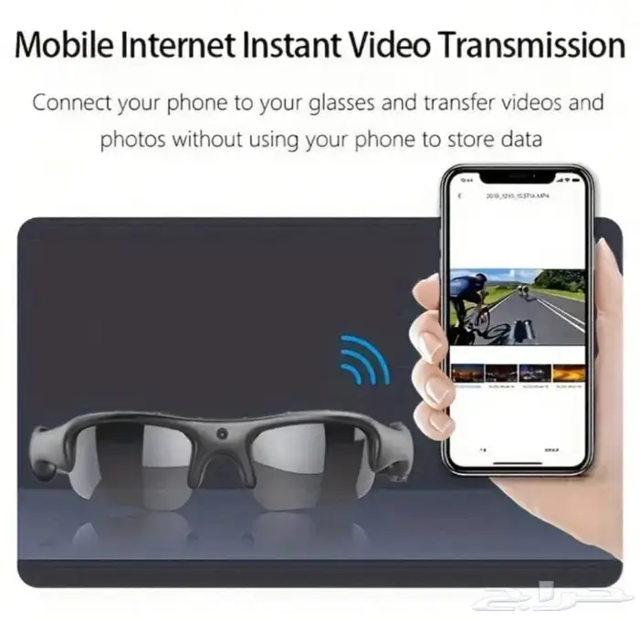 نظارة بالكاميرة وايفايWiFi1080p تسجيل صوت وفيدو 7