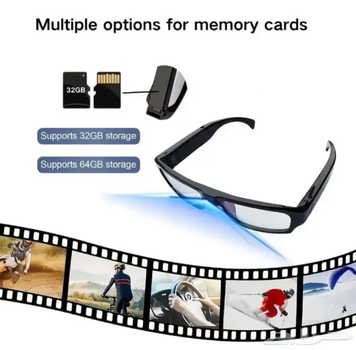 نظارة بالكاميرة وايفايWiFi1080p تسجيل صوت وفيدو 5