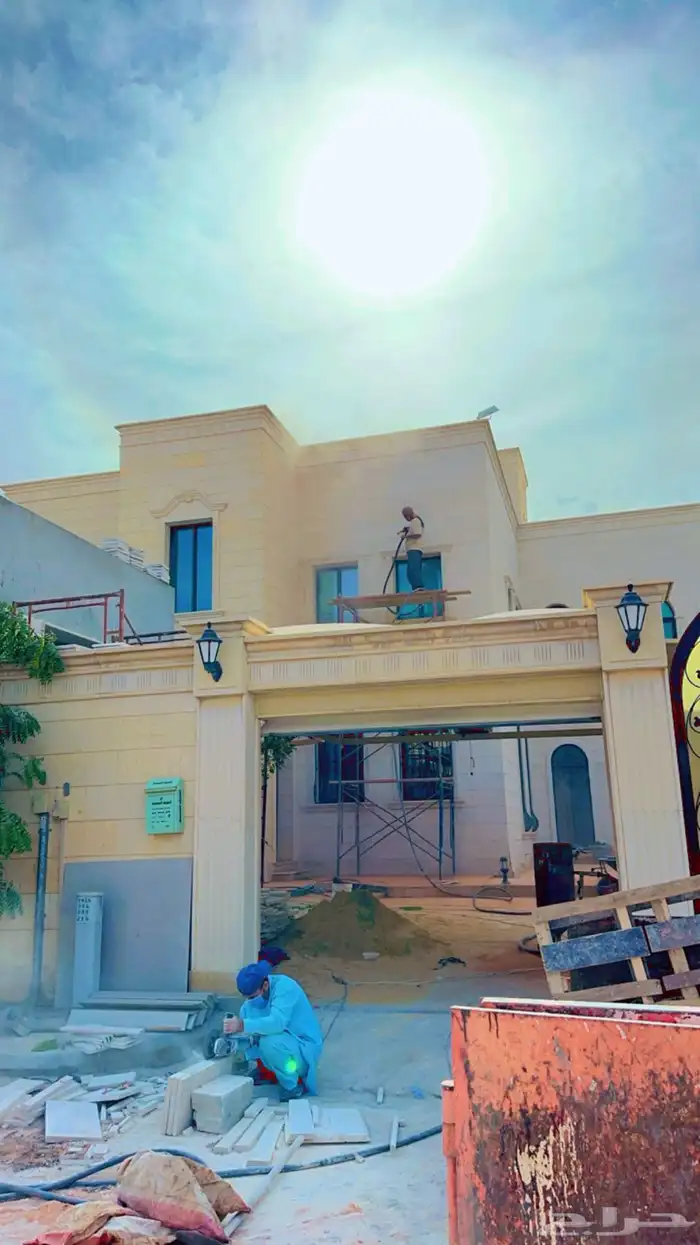 تنظيف وجهات الحجر وتخشين الخرسانة 12