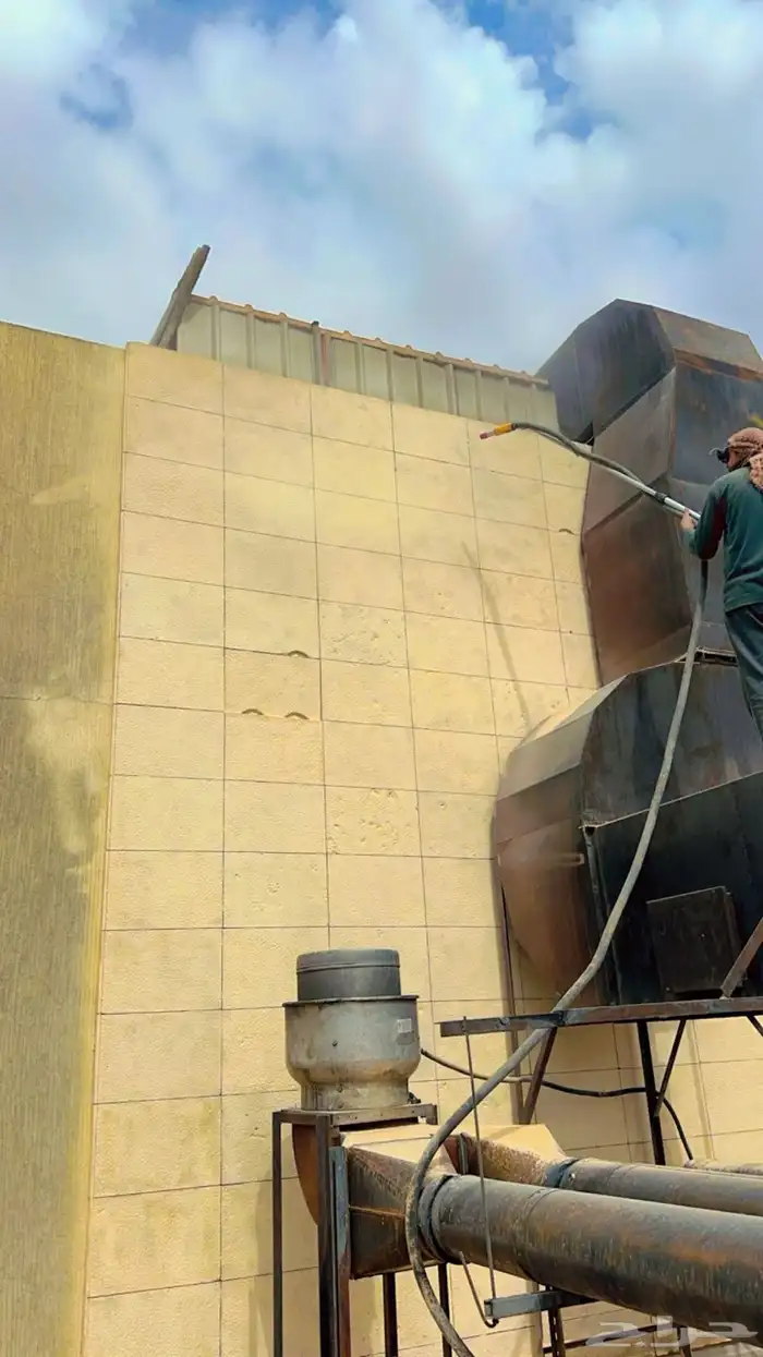 تنظيف وجهات الحجر وتخشين الخرسانة 7