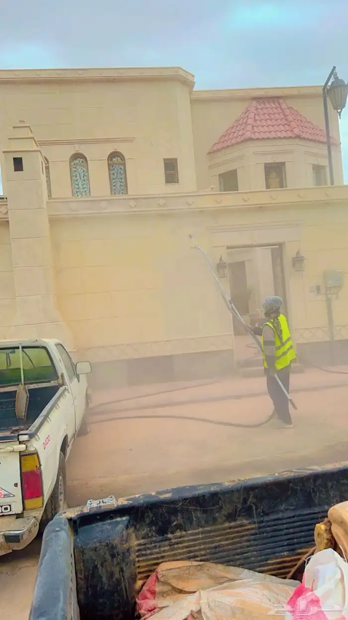 تنظيف وجهات الحجر وتخشين الخرسانة 1