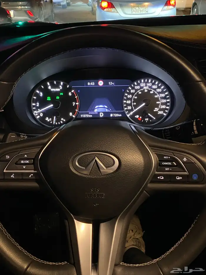 QX55انفنيتي داخليه اسود كامل 8