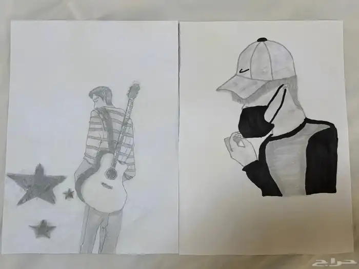 رسمات فنيه بالرصاص 7
