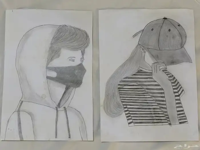 رسمات فنيه بالرصاص 1