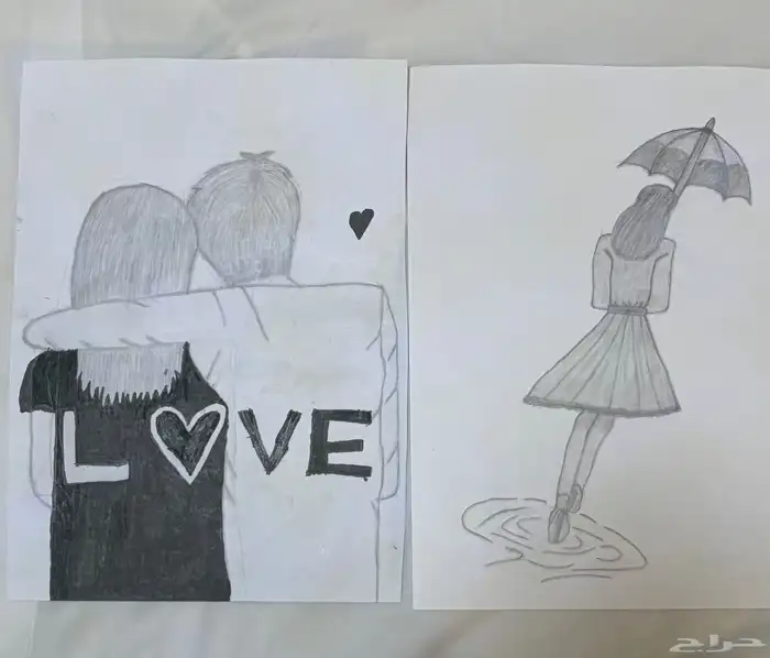 رسمات فنيه بالرصاص 8