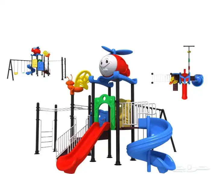 مجموعة مدمجة من الزحليقة والأرجوحة للاطفال والكبار 4