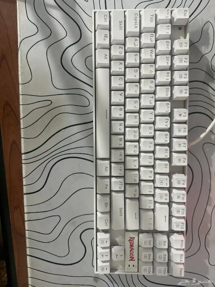 كيبورد redragon k552 ابيض   ماوس g203 ابيض حالته سليمه 3