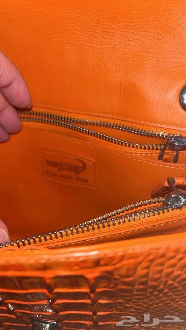 شنطة نسائية ماركة اصلية crocodile skin 1