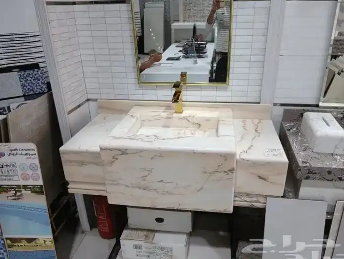 مغاسل رخام طبيعي وصناعي جميع الانواع درج داخلي خارجي جرانيك 4
