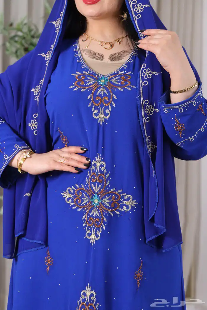 جلابيه كويتي فخمه مع طرحه 3
