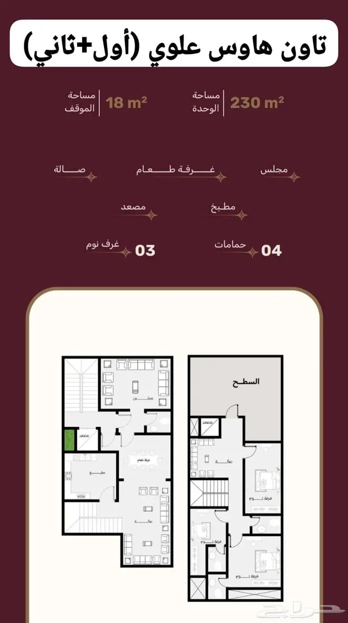 للبيع (دور أرضي وملحق وتاون هاوس علوي) الرمال بالرياض 7