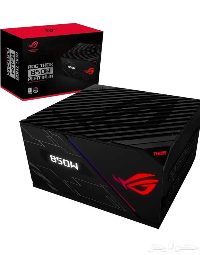 اسس مزود طاقة RGB 850 من روج ثور مع لوحة لايف داش OLED 7