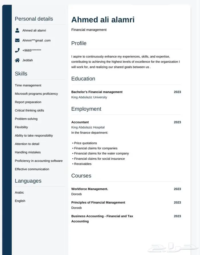 سيرة ذاتية احترافيةpdf تزيد فرصة توظيفك 0
