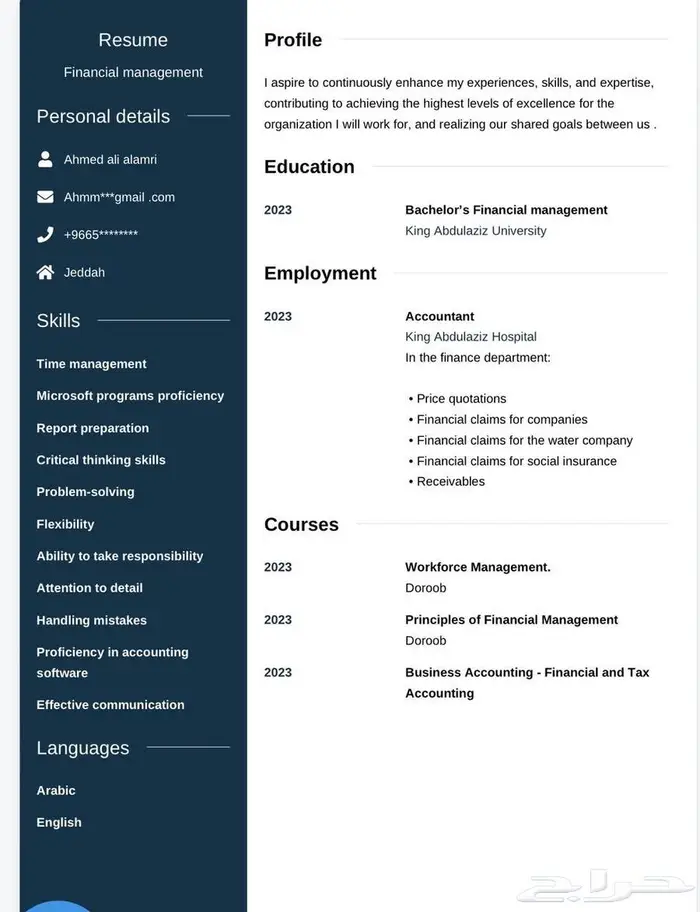 سيرة ذاتية احترافيةpdf تزيد فرصة توظيفك 1