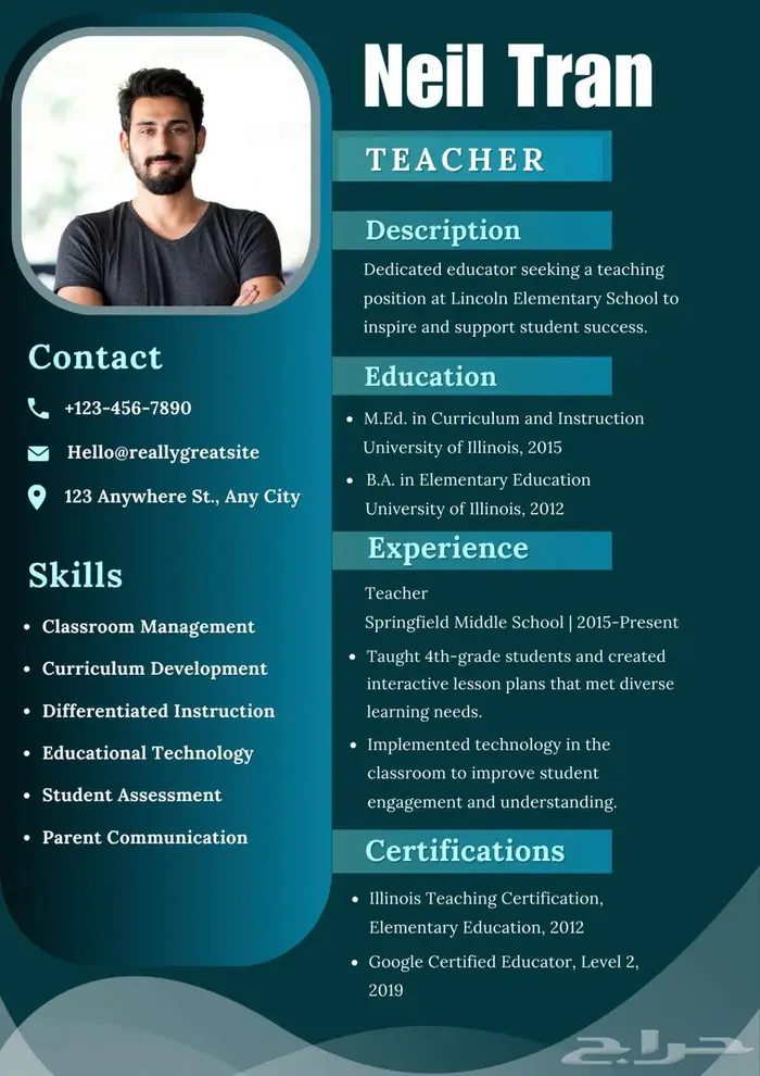 تصميم سيرة ذاتية مميز واحترافي - Unique   pro CV design 4