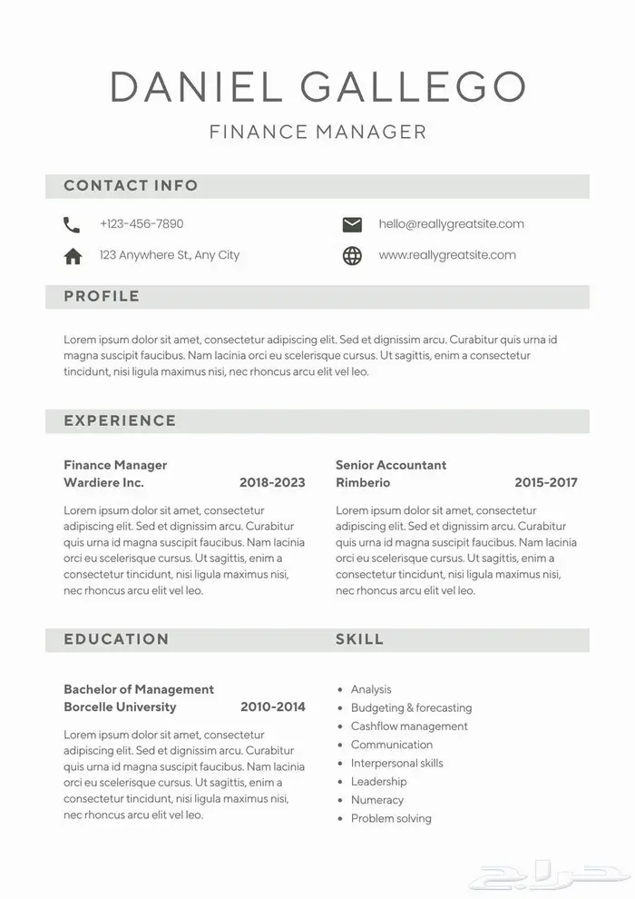 تصميم سيرة ذاتية (CV) احترافية ATS وتصميم ملف لنكد إن 3