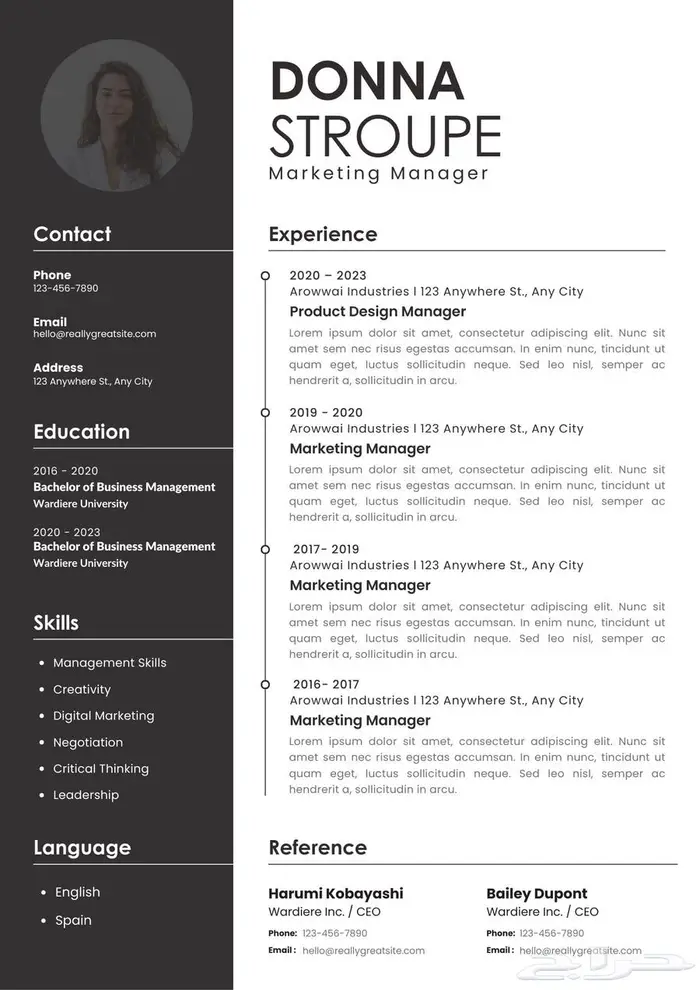 تصميم سيرة ذاتية (CV) احترافية ATS وتصميم ملف لنكد إن 4