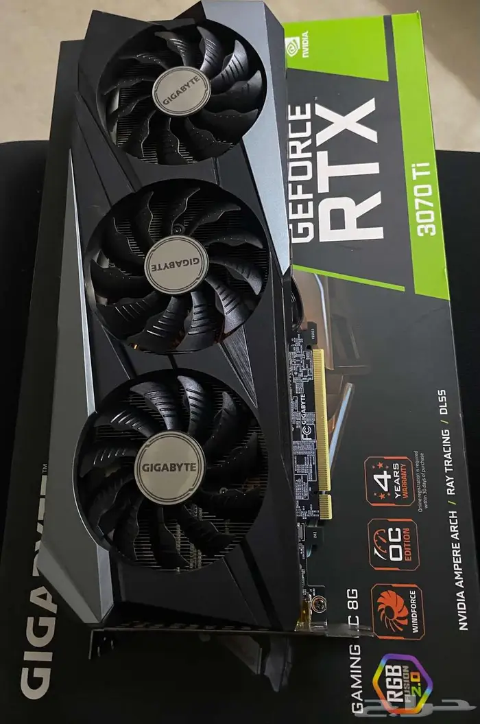 للبيع كرت شاشة GEFORCE RTX 3070ti Gigabyte 3