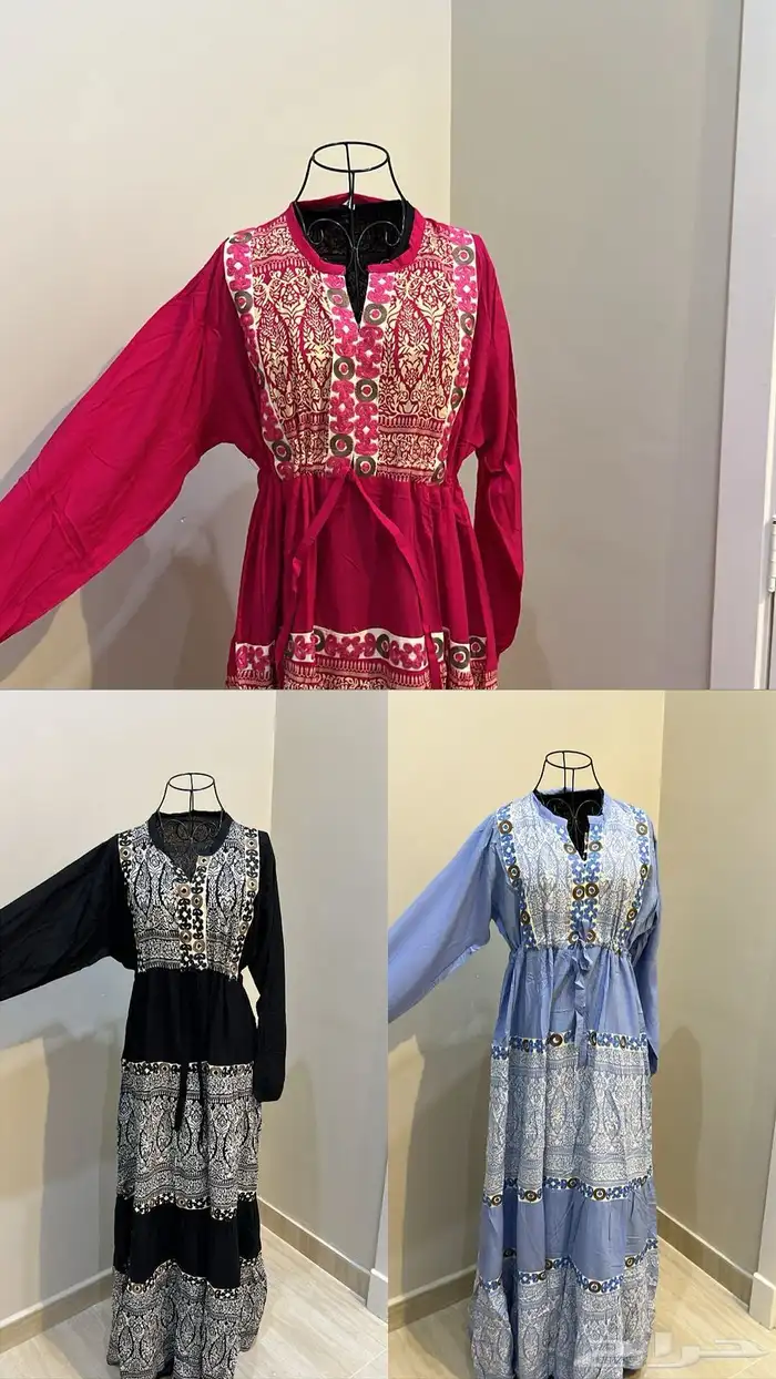جلابيات نسائية قطن 100   وتطريز يدوي 3