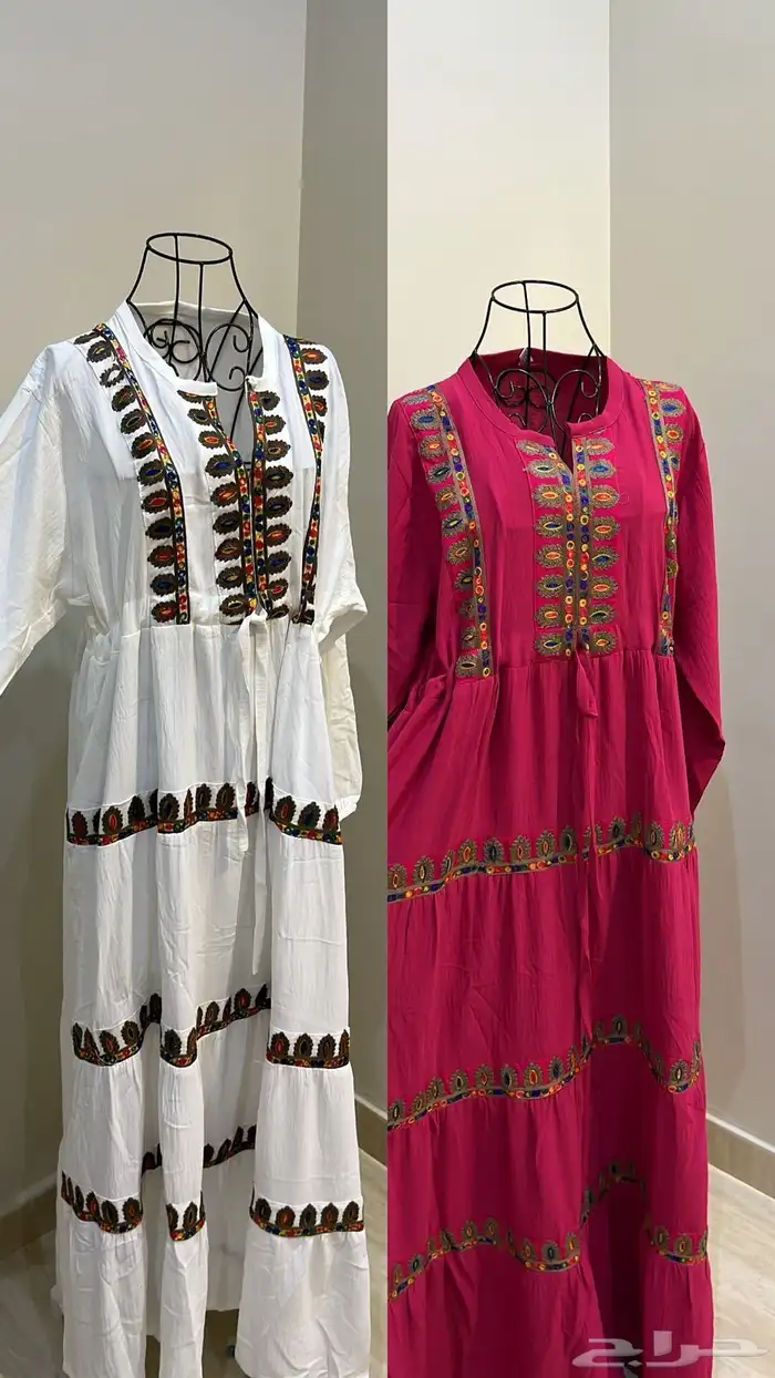 جلابيات نسائية قطن 100   وتطريز يدوي 1