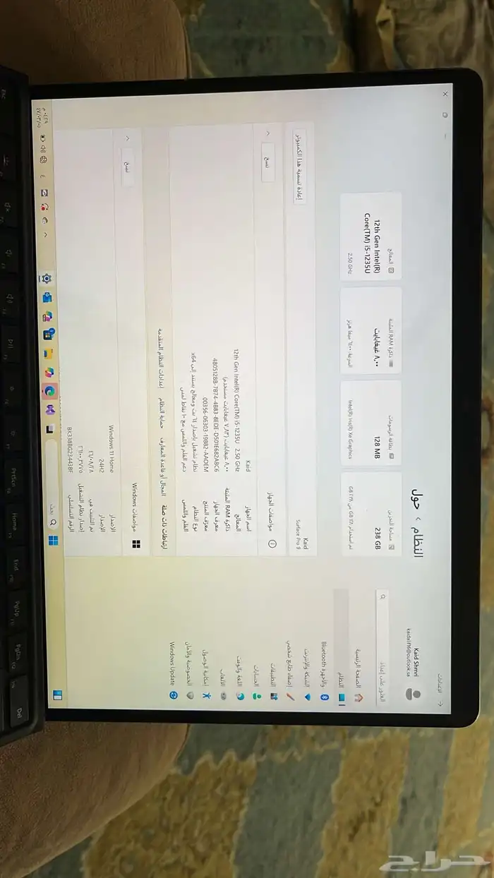 لابتوب للبيع شبه جديد 8