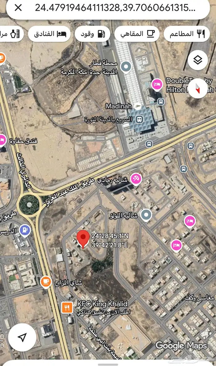 للبيع ارض سكنية خلف دوارالملك عبدالعزيز قابله للفرز 2