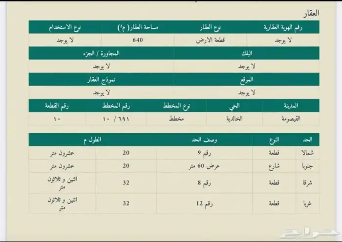 ارض تجاريه شارع الملك عبدالله 1