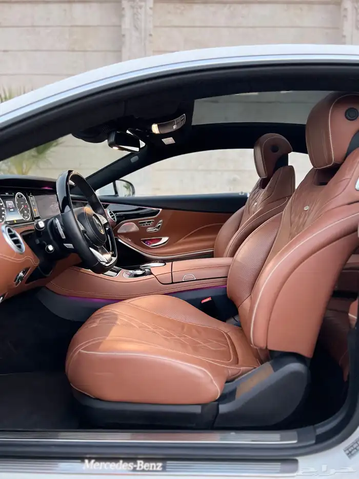 مرسيدس S500 كوب قمة النظافة 2015 ممشى قليل بحالة الوكالة 27