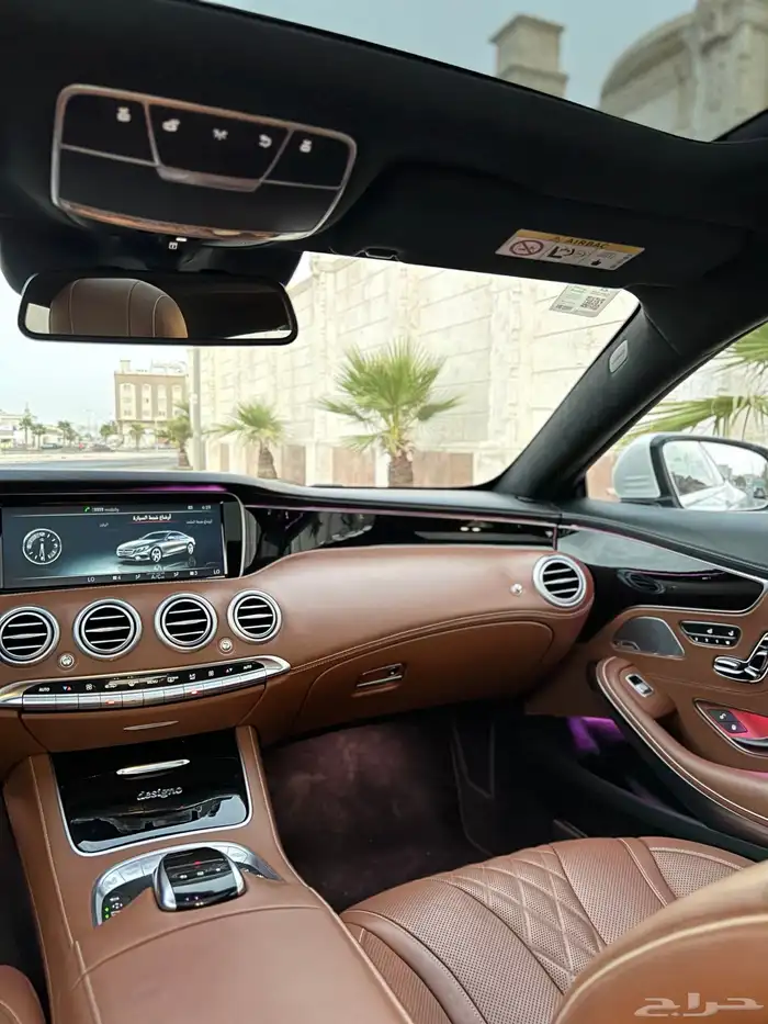 مرسيدس S500 كوب قمة النظافة 2015 ممشى قليل بحالة الوكالة 36