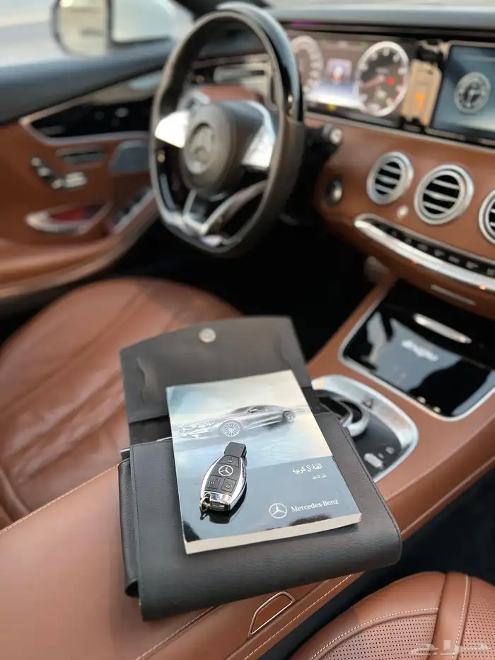 مرسيدس S500 كوب قمة النظافة 2015 ممشى قليل بحالة الوكالة 43