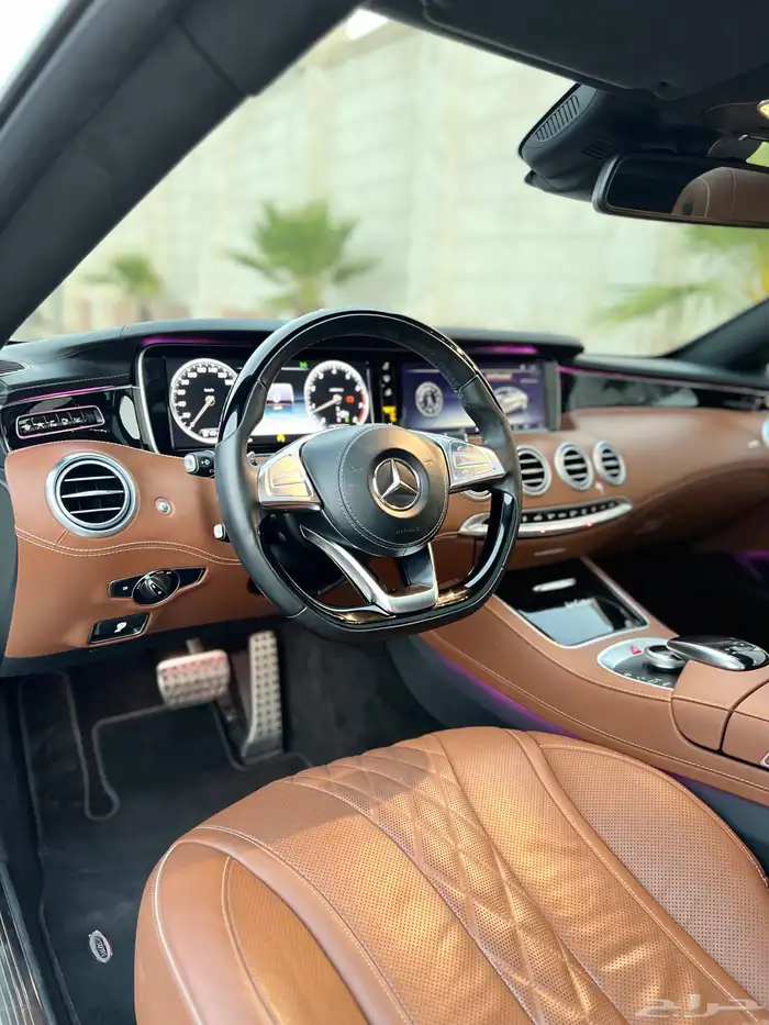 مرسيدس S500 كوب قمة النظافة 2015 ممشى قليل بحالة الوكالة 20