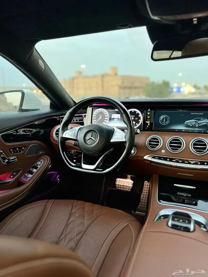 مرسيدس S500 كوب قمة النظافة 2015 ممشى قليل بحالة الوكالة 35