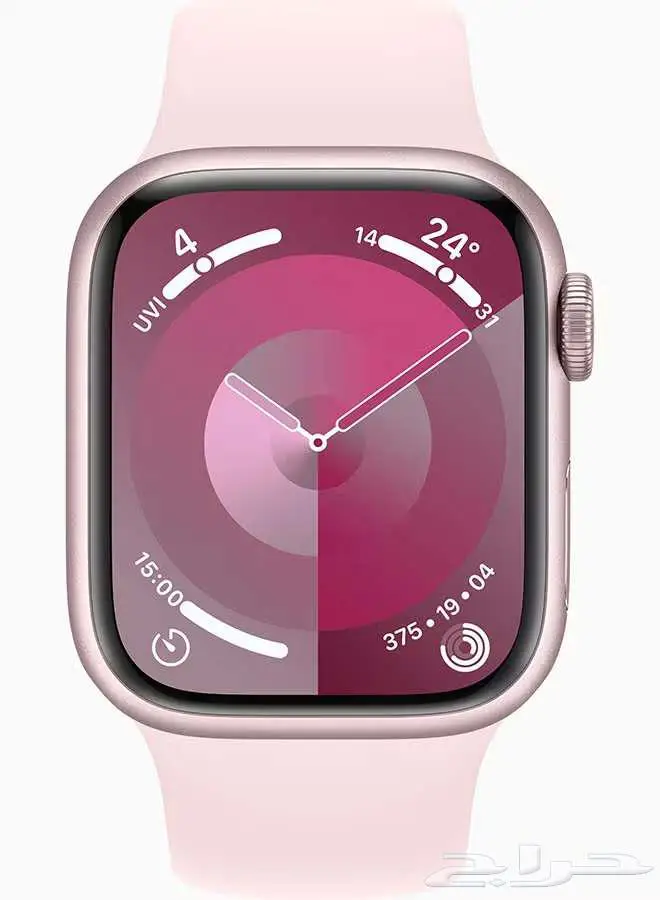 (جديد)ساعة آبل 45 مل بينك - Apple Watch 9 GPS 45mm Pink 5
