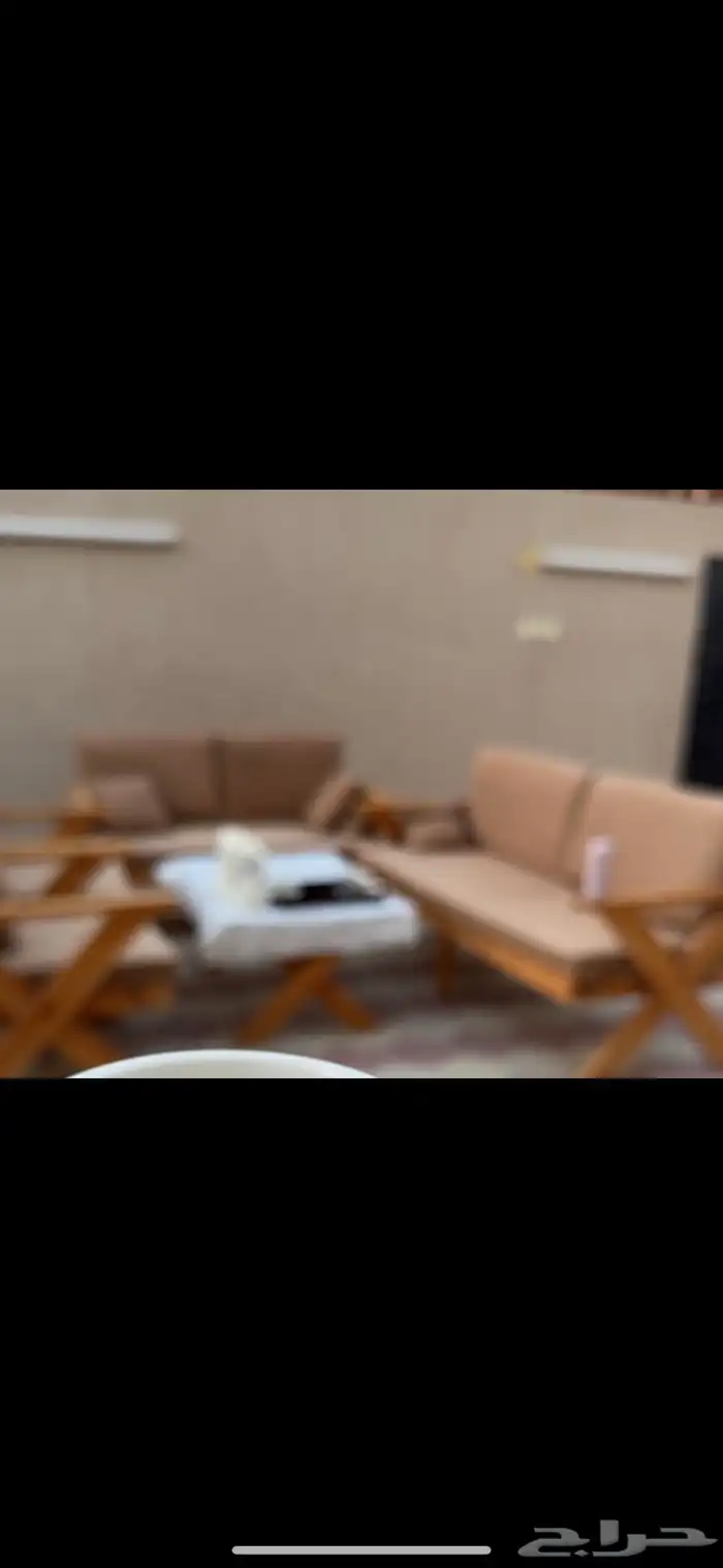 جلسة حوش خشب أصلي جديده استخدام شهرين 1